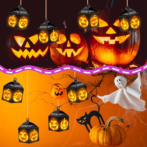 Simgoing 12 Sets Halloween Jack-O-Lantern Crafts Tissue Paper Crafts - style: Jack-O-Lantern