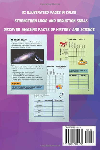 Logic Games Workbook: An illustrated Collection of Logic Grid Puzzles for Kids 8-12 (Logic Games for Smart Kids)