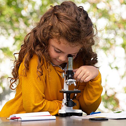 AmScope M30-ABS-KT2-W-WM 1200X Monocular Compound Microscope 52-Pc LED Kit - style: E) Kit + Book