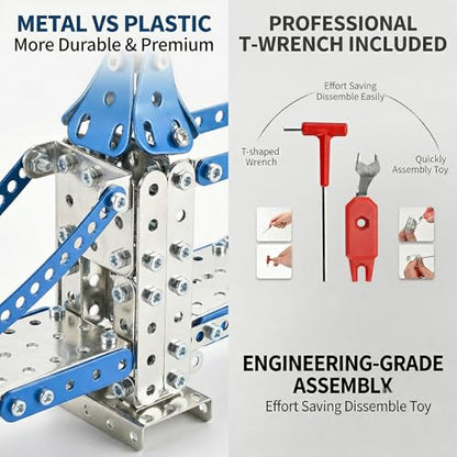 Ferthor Fun Metal Model Tower Bridge Kits for Boys 8-12, 588PCS London Tower Bridge DIY STEM Building Toys for Kids to Build,Construction Sets London Bridge Britain Architecture Kit Famous Landmark