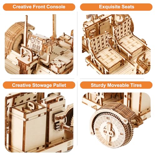 3D Wooden Puzzle for Adults, Lunar Rover Wooden Model Building Set, Self Assembly Mechanical Lunar Roving Vehicle Construction Craft Set, DIY Lunar Terrain Vehicle Wood Model Gift, 388 PCS - style: Lunar Rover