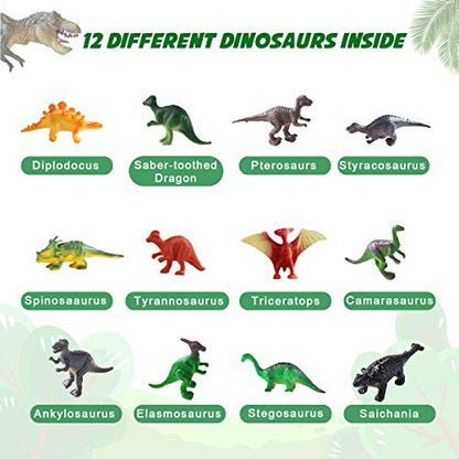 12 Dinosaur Eggs Excavation Dig Kit - Dinosaur Eggs Dig Toys for Kids STEM