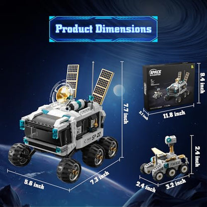 Lunar Rover Building Blocks Set for Boys Ages 8-12, STEM Space Toys for Kids to Assemble a Big Lunar Rover, Best Present for Boys and Girls Aged 8-14 (626PCS)