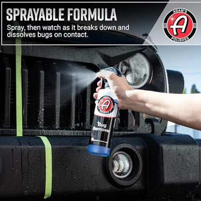 Adam's Polishes Car Bug Remover Combo - Powerful Bug Remover For Car Detailing | All Purpose Spray Removes Bug & Tar From Plastic, Rubber, Metal, Chrome, Glass, RV, Boat, Motorcycle - size: 8 Fl Oz (Pack of 2)