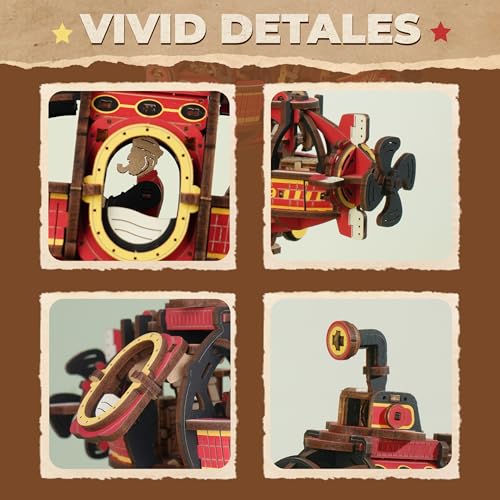 ROKR 3D Wooden Puzzle for Adults, Balance Toy Gravity Swing Deep-Sea Adventurer Model Kit, 219 pcs DIY Building Set, Unique Gift for Men and Women - style: Deep-sea Adventurer
