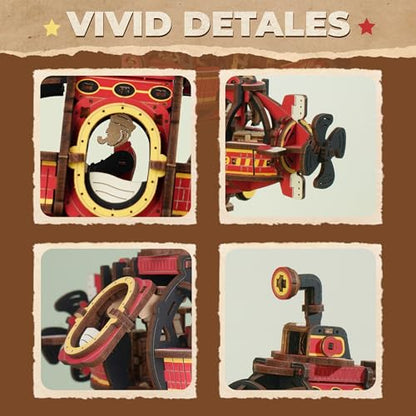 ROKR 3D Wooden Puzzle for Adults, Balance Toy Gravity Swing Deep-Sea Adventurer Model Kit, 219 pcs DIY Building Set, Unique Gift for Men and Women - style: Deep-sea Adventurer