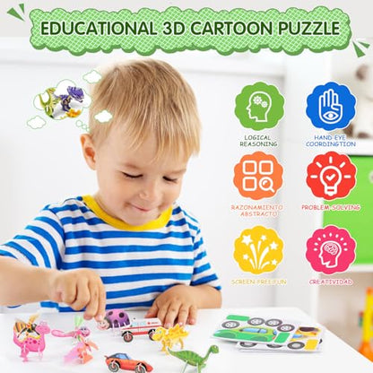 DIY 3D Creative Insect Paper Jigsaw Puzzle Set, 75 PCS 3D Cartoon Puzzles, Smart 3D Cartoon Puzzle, Glue Free Assembly, Insect Puzzle Set Smart Puzzle, Activity for Interesting Gifts