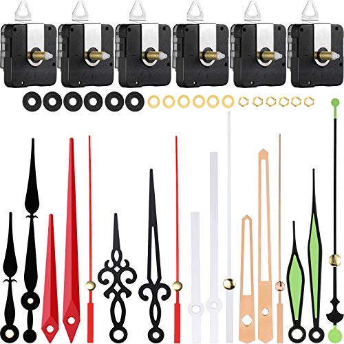 Mudder 6 Pack Silent Clock Movement Mechanism, 20 Mm/ 0.78 Inches - size: 20 mm