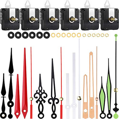 Mudder 6 Pack Silent Clock Movement Mechanism, 20 Mm/ 0.78 Inches - size: 20 mm