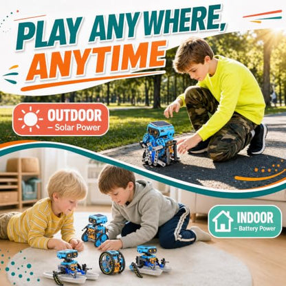 STEM Solar Power Robots Toys for Boys Aged 8-12, 12 in 1 Educational Building Science Experiment Kit for Kids, Birthday Gifts for Aged 8 9 10 11 12 13 Boys Girls Teens