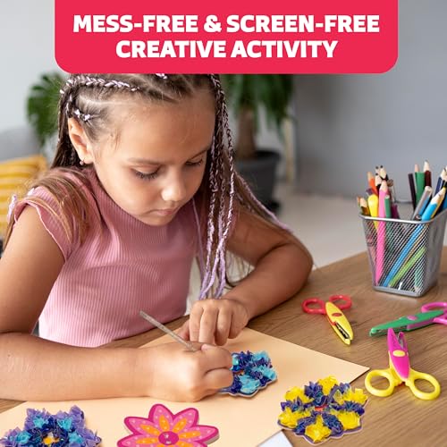 Poke-In Craft Flower Crowns, Poke Art for Kids Ages 4-8, Punch Tufting Kit - color: Flowers