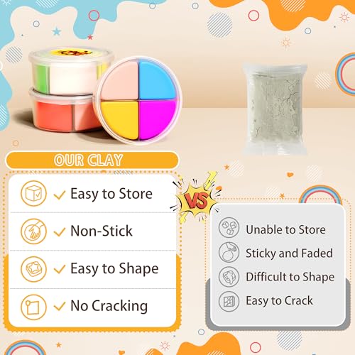 Aestd-ST Air Dry Clay Kit - Animal Theme, Modeling Clay for Kids - color: Animal World