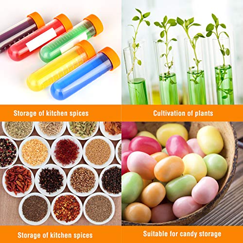 TEKEFT Primary Science Jumbo Test Tubes with Stand, Set of 10 Tubes, Ages 3+