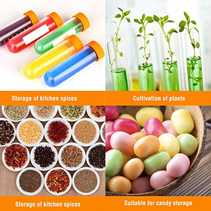 TEKEFT Primary Science Jumbo Test Tubes with Stand, Set of 10 Tubes, Ages 3+