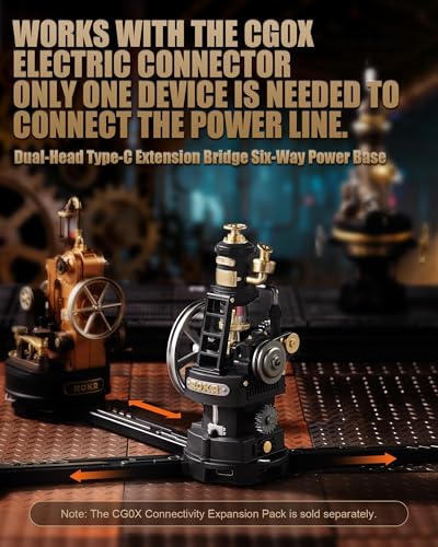 ROKR Industrial City Series 3D Puzzle Mechanical DIY Model Set with Light & Movement Thermo Engine（CGM03）-DIY Educational STEM Toy for Adults & Teens, Retro Industrial Decor