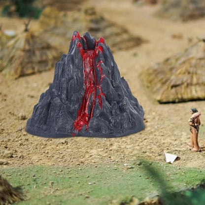 Garneck 10Pcs Simulation Volcano Toy Model - 3.14 Inch Realistic Mini Plastic Volcano Model Dinosaur World Scene Figurine Ornament for Science Experiments Fish Tank Aquarium Fairy Garden Landscape De