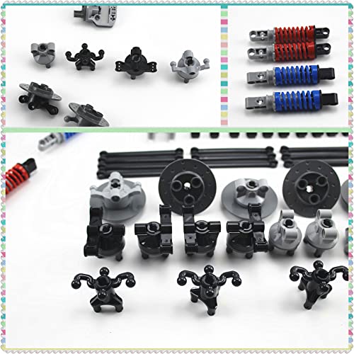 Technical Parts Vehicles Suspension Accessories with Tire 107x44 Technical Parts Set Compatible with All Major Brands, MOC Parts Building Toy DIY Replacement Spare Kit (68pcs) - style: MA68