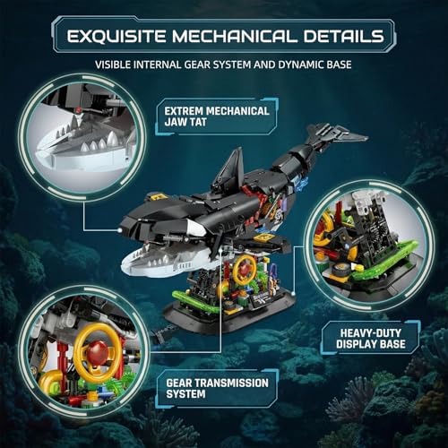 Mechanical Orca Building Set Steampunk Model Kit - color: Orca