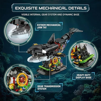 Mechanical Orca Building Set Steampunk Model Kit - color: Orca