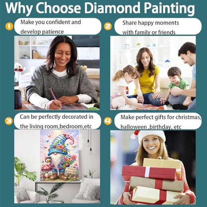 ajepon Gnome Diamond Art Kits for Adults 12X16 inch - color: G9719