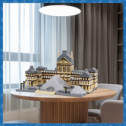 Architecture Louvre Micro Building Blocks Set, 3377 PCS World Famous Architectural Model Educational Toys Building Bricks - color: Louvre
