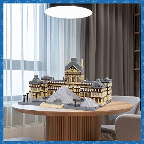Architecture Louvre Micro Building Blocks Set, 3377 PCS World Famous Architectural Model Educational Toys Building Bricks - color: Louvre
