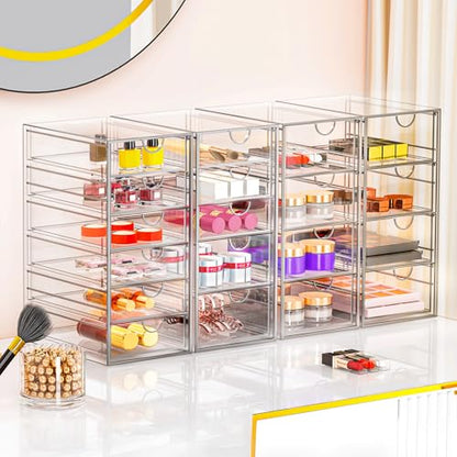 Acrylic Makeup Organizer with 19 Drawers,Storage Drawer Organizer - size: 19 Drawers
