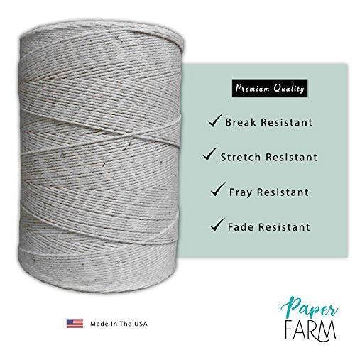 Durable Loom Warp Thread (Gray), 8/4 Warp Yarn (800 Yards), Perfect for Weaving: Carpet, Tapestry, Rug, Blanket or Pattern - Warping Thread for Any Loom - color: Gray