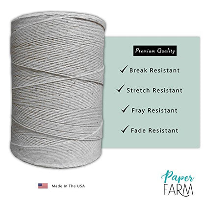 Durable Loom Warp Thread (Gray), 8/4 Warp Yarn (800 Yards), Perfect for Weaving: Carpet, Tapestry, Rug, Blanket or Pattern - Warping Thread for Any Loom - color: Gray