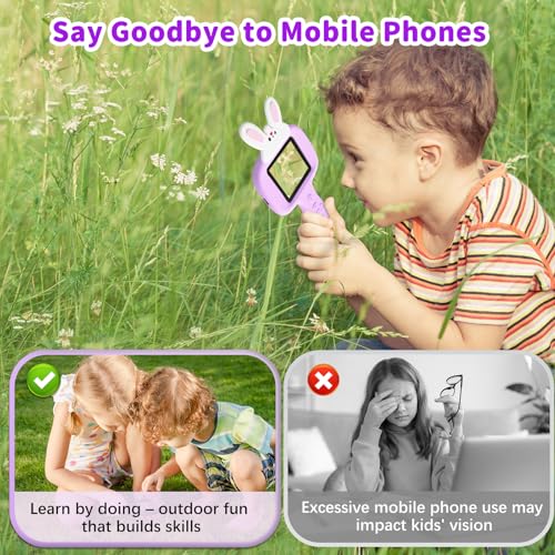 BLACKROOT Microscope for Kids, 2.4" Handheld Digital Pocket Microscope - color: Purple