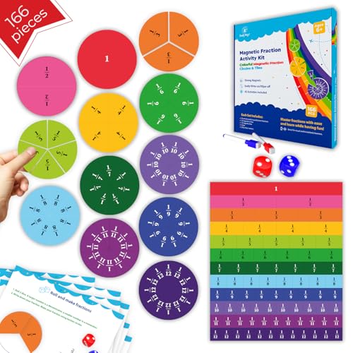 Simply magic 166 PCS Magnetic Fractions - Fraction Manipulatives