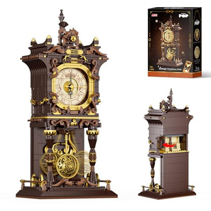 JAKI Vintage Swing Clock Building Blocks Set for Adults