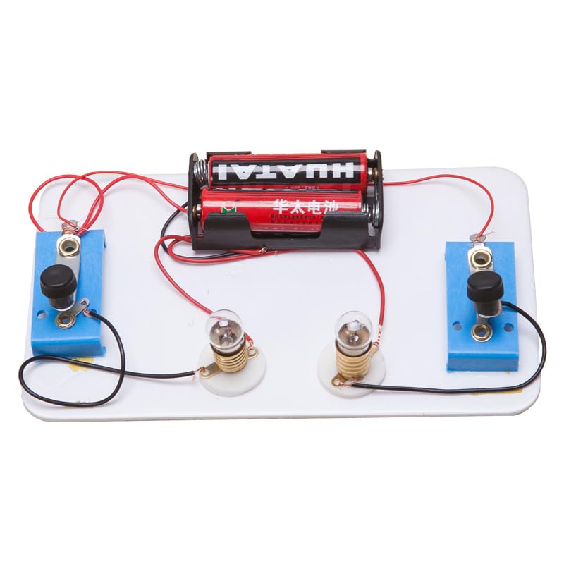 Small Bulb Lights Up Experiment Kit, Electrical Circuit Experiment Kit, Basic Physic Science Playset Educational Kit DIY Physics Experiment Model Kit