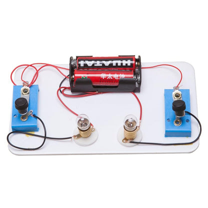 Small Bulb Lights Up Experiment Kit, Electrical Circuit Experiment Kit, Basic Physic Science Playset Educational Kit DIY Physics Experiment Model Kit
