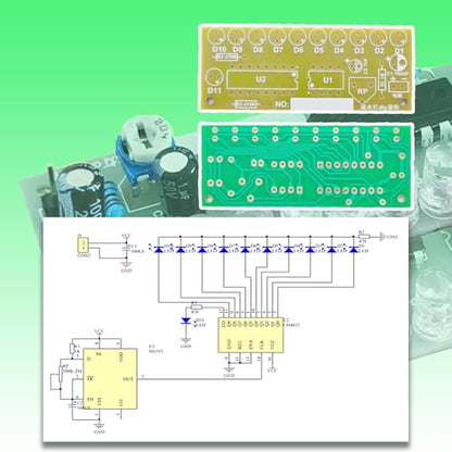 Soldering Kit for Electronics Soldering Practice Kit NE555 CD4017 LED Chasing Light Soldering Station Soldering Kit DIY Electronic Kits (Pack of 2) - size: 4.33 x 7.4 x 0.78 inches (Pack of 2)