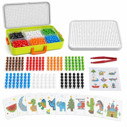 3D Mushroom Nail Puzzle for Kids – STEM Building Peg Set