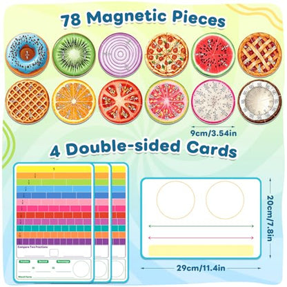 Magnetic Fraction Tiles & Circles, Bars, Math Manipulatives