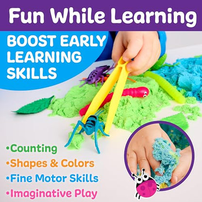 Creativity for Kids Sensory Adventure Neon Bugs Kit | Dig, Squish & Explore with Sensory Sand & Bug Toys | Scoop, Pinch & Play | Screen-Free Activity for Kids & Summer Activities (Ages 4+) - style: Bugs