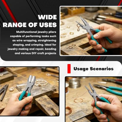 C&T 3-Piece Jewelry Pliers Set, Jewelry Making Tools Kit, Micro Jewelry Plier, Jewelry Making Supplies, Pliers set for jewellery making bead winding and shaping wire DIY Crafts - style: 3PC