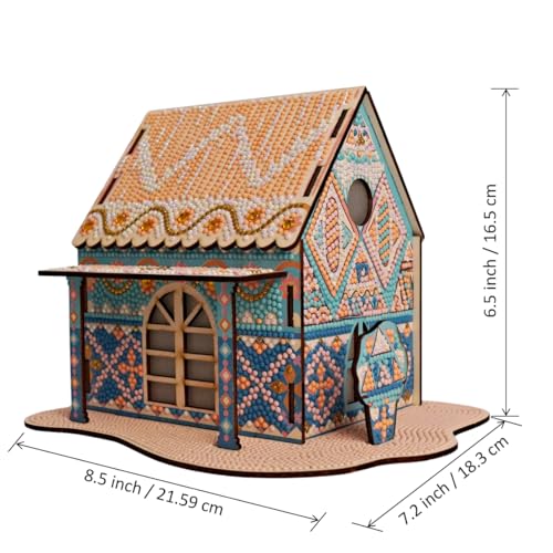 Party Ready 3D Diamond Painting Kit - Mandala Cabin Tapestry DIY Craft Set, Premium Full Drill Diamond Art Kit for Home Decor - style: Mandala Cabin