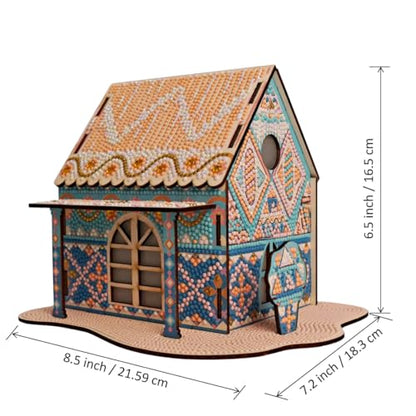 Party Ready 3D Diamond Painting Kit - Mandala Cabin Tapestry DIY Craft Set, Premium Full Drill Diamond Art Kit for Home Decor - style: Mandala Cabin