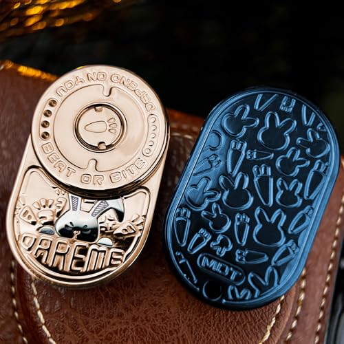 Desperate Rabbit Fidget Slider, Stainless Steel Metal EDC Fidget Toys Adults Executive Desk Toy for Keep Focus & Stress Relief (Mix Blue) - color: Mix Blue