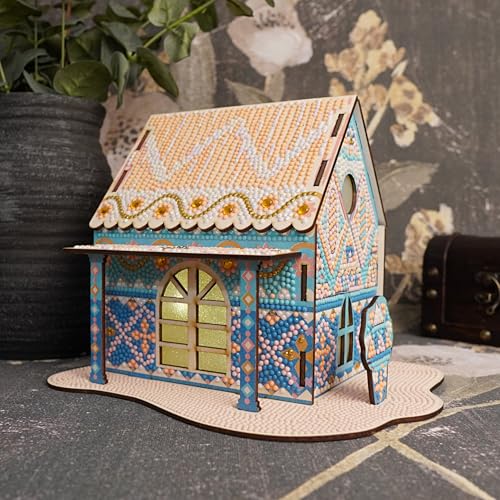 Party Ready 3D Diamond Painting Kit - Mandala Cabin Tapestry DIY Craft Set, Premium Full Drill Diamond Art Kit for Home Decor - style: Mandala Cabin
