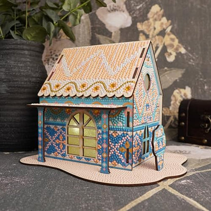 Party Ready 3D Diamond Painting Kit - Mandala Cabin Tapestry DIY Craft Set, Premium Full Drill Diamond Art Kit for Home Decor - style: Mandala Cabin
