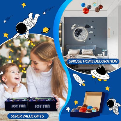 Mini Foam Planets Balls Toy, 10 PCS Solar System Stress Balls for Kids Adults, Squeeze Global for Stress Relief, Science Kit Gift for Early Learning, Classroom Prize for Boys Girls (with Flash Cards)
