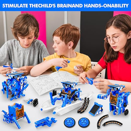 Bottleboom STEM 13-in-1 Education Solar Power Robots Toys for Boys Age 8-12, Educational Toy Science Kits for Kids