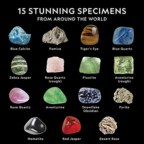 National Geographic Rock Collection Box with 15 Gemstones and Crystals