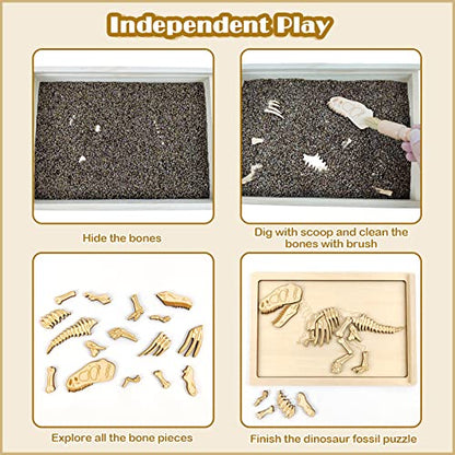 Dinosaur Excavation Archaeology Dig Kit for Kids, Fossil Sensory Bin Toys - style: Tyrannosaurus