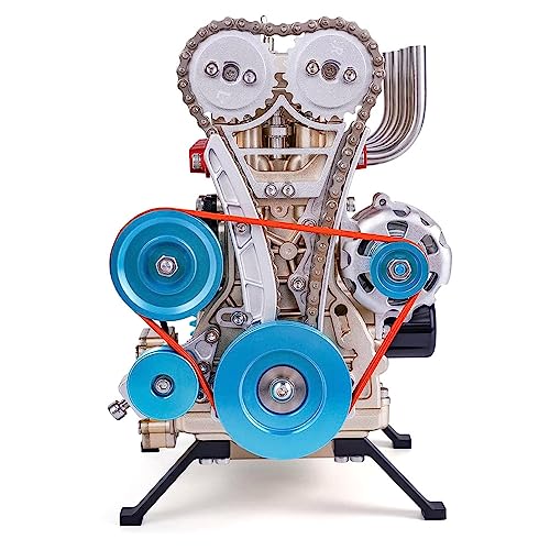 Motor city classics 4-Cylinder Diecast Engine Kit | Educational Assembly | Over 300 Pieces | Battery Operated