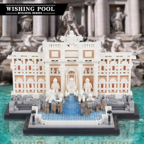 1851pcs Micro Mini Blocks Trevi Fountain Archiecture Building Blocks Sets - color: Architecture
